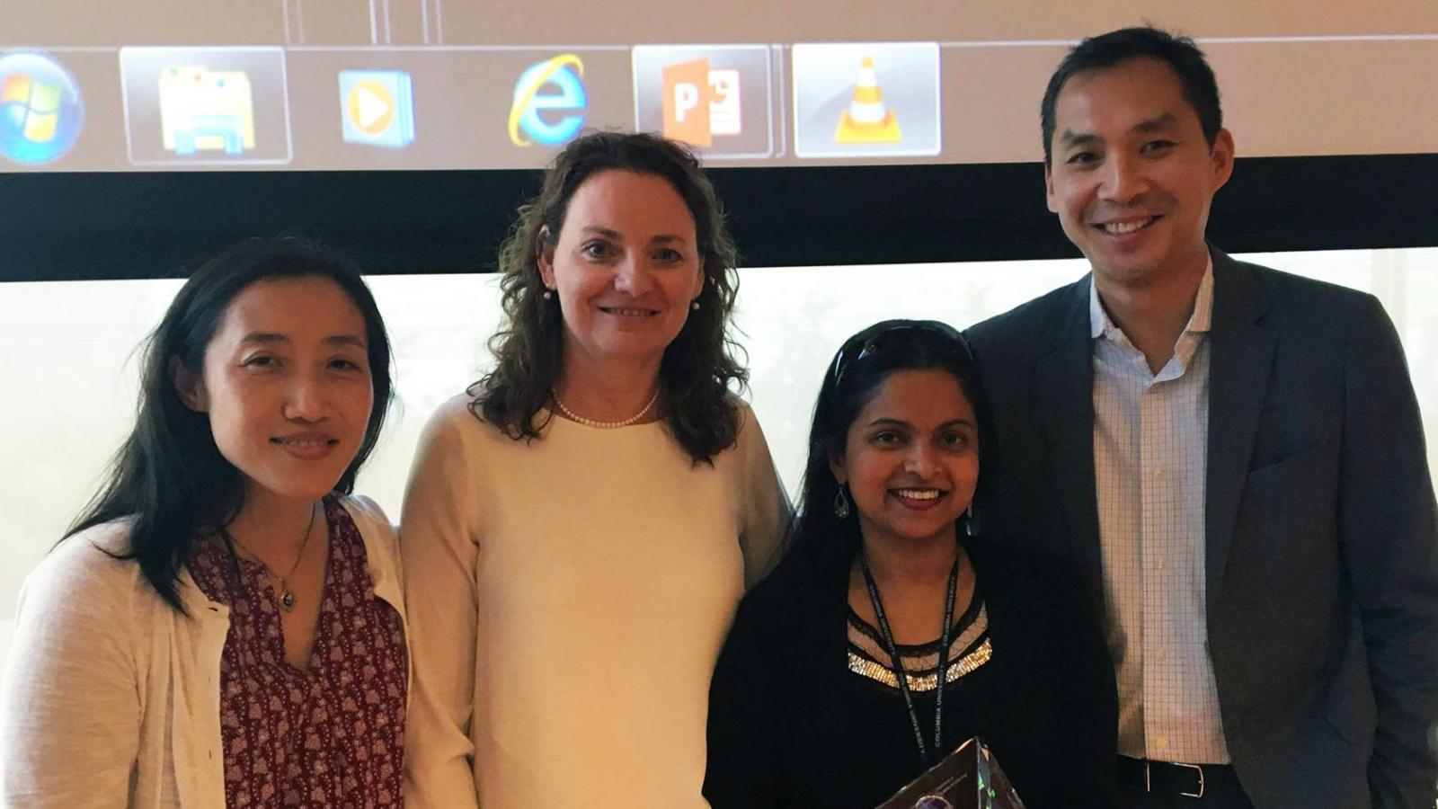 From left to right: Jeannie Kim, MD; Michelle DiVito; Nisha Philip; Arnie Advincula, MD