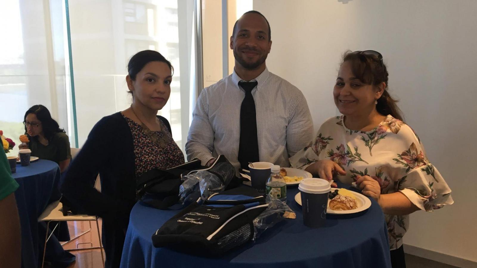 Ob/Gyn staff enjoying breakfast at the Staff Appreciation Day, June 14, 2018.