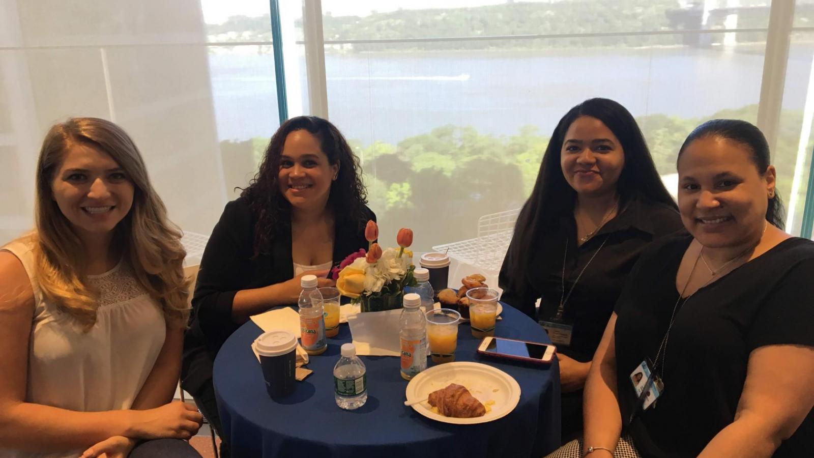 Ob/Gyn staff enjoying breakfast at the Staff Appreciation Day, June 14, 2018.