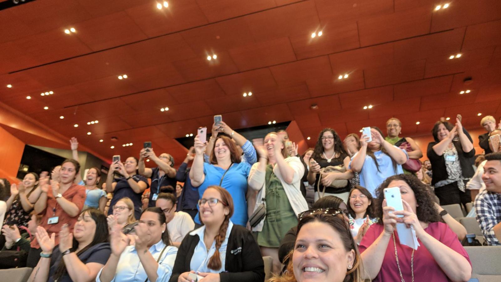 Staff members celebrate at the Ob/Gyn Staff Appreciation Day