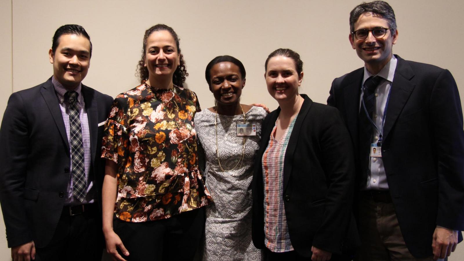From left: Dr. Joses Jain, Dr. Mirella Mourad, Dr. Cynthia Gyamfi-Bannerman, Dr. Emilie Vander Haar, Dr. Russell Miller