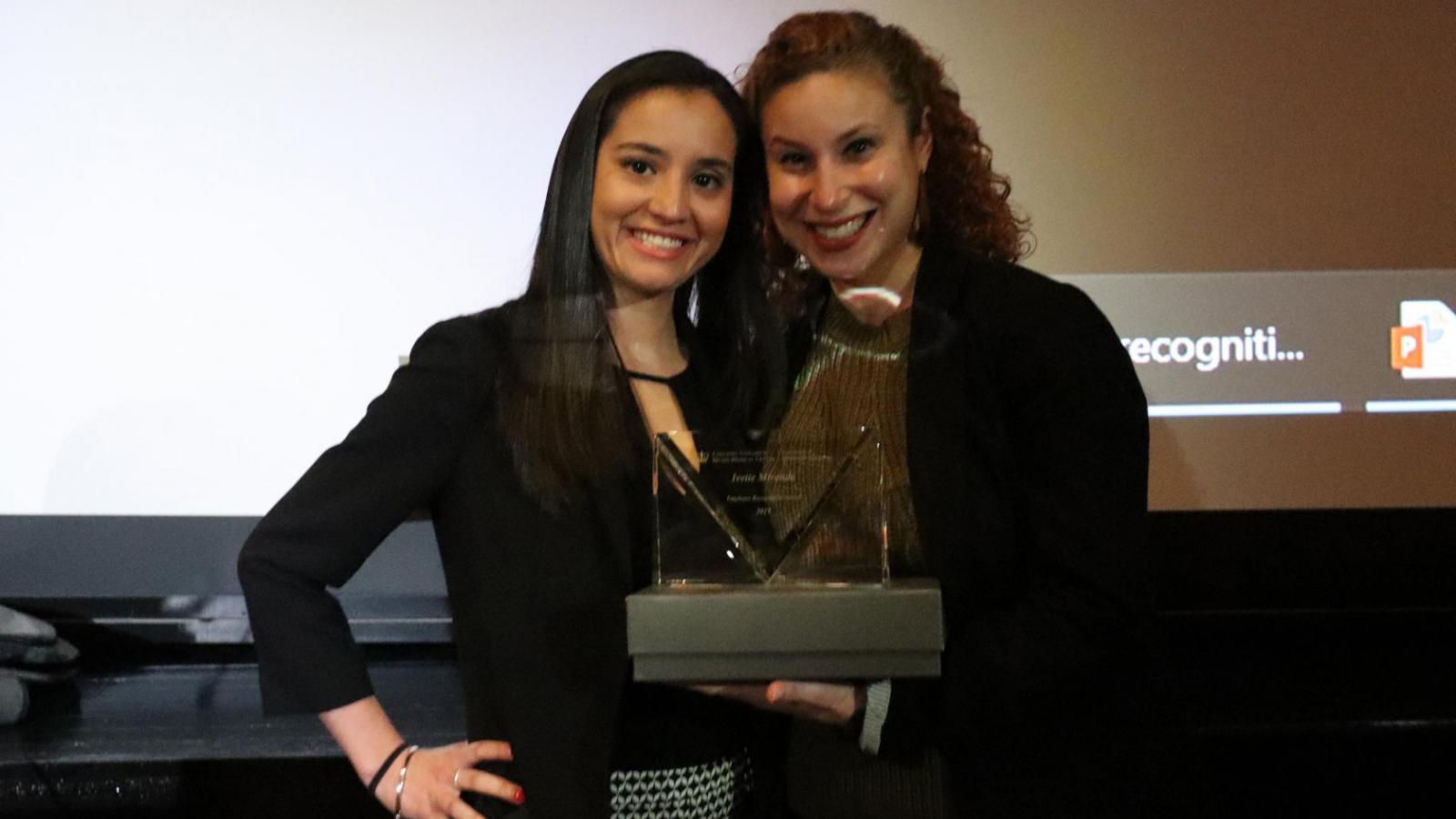 Roxana Bedia and Clinical Supervisory award winner Ivette Miranda